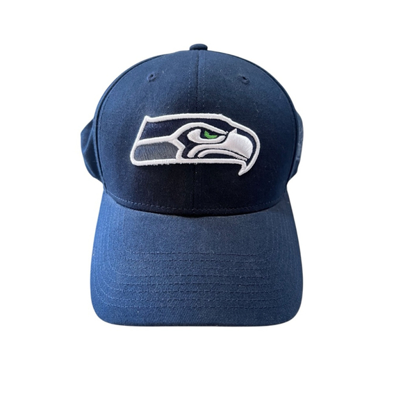 NFL Seattle Seahawks NWOT Football Cap Hat Adjustable Royal Blue Sports College - Picture 1 of 4